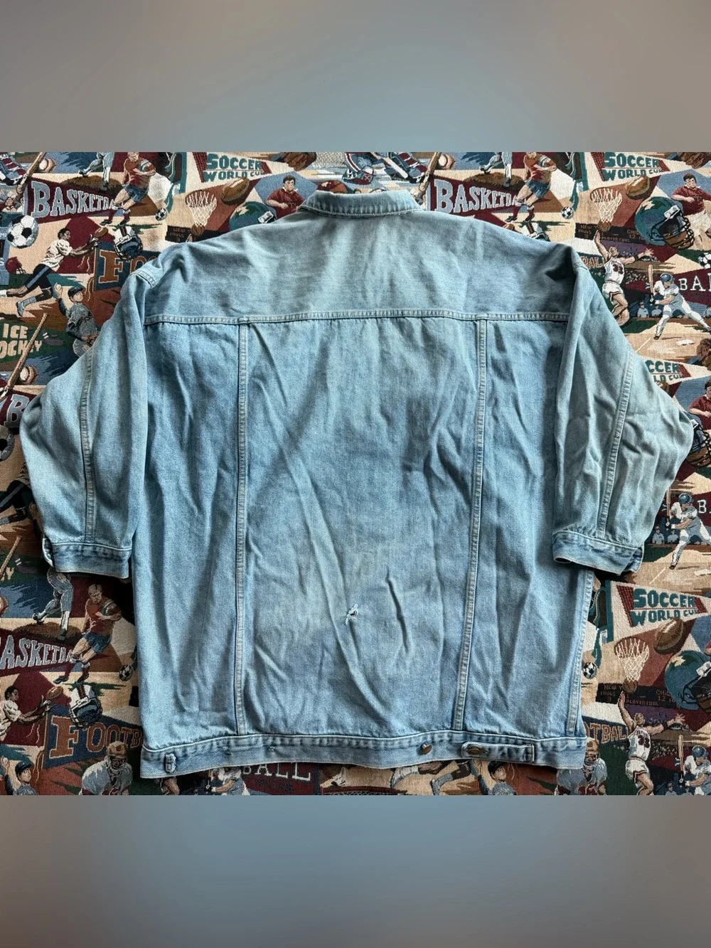 Vintage 90s Men’s Hunt Club Blue Denim Trucker Jacket